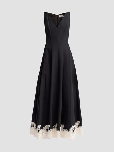 SIMKHAI SIMKHAI Women's Mira Contrast Floral Lace-Trim Maxi Dress