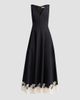 SIMKHAI SIMKHAI Women's Mira Contrast Floral Lace-Trim Maxi Dress - 6