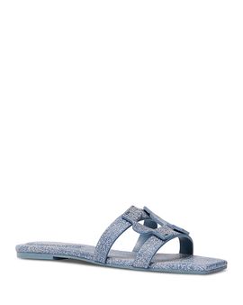 Simkhai Simkhai Women's Monogram Denim Print Slides