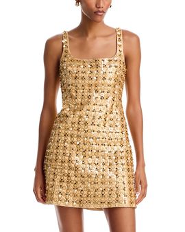 Simkhai Simkhai Ziva Embellished Satin Mini Dress
