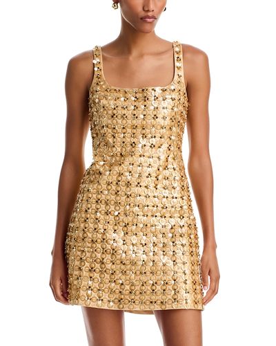Simkhai Simkhai Ziva Embellished Satin Mini Dress