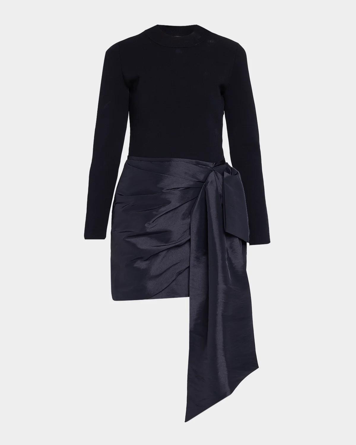 SIMKHAI Tedda Taffeta Knit Mini Dress