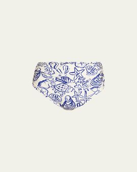 SIMKHAI Teya Ruched High-Rise Bikini Bottoms