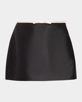 SIMKHAI Viana Satin Mini Skirt