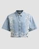 SIMKHAI Women's Albaine Embroidered Denim Shirt - 1
