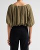 SIMKHAI Women's Anni Puff-Sleeve Crop Top - 3
