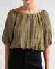SIMKHAI Women's Anni Puff-Sleeve Crop Top - 5
