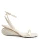 SIMKHAI Women's Bridget Satin Oyster Shell Wedge Sandals - 1