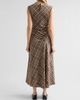 SIMKHAI Women's Burke Plaid Ruched Midi Dress - 3