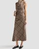 SIMKHAI Women's Burke Plaid Ruched Midi Dress - 4