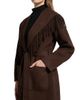 SIMKHAI Women's Carrie Fringed Longline Coat - 6