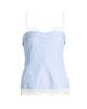 SIMKHAI Women's Contrast Lace-Trim Poplin Bustier Top - 8