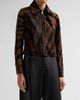 SIMKHAI Women's Daria Zebra Print Leather Jacket - 4