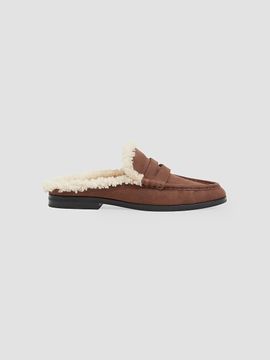 SIMKHAI Women's Dean Shearling-Lined Loafer Mules