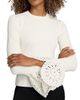 SIMKHAI Women's Elyse Crochet-Trim Sweater - 6