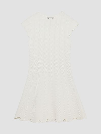 SIMKHAI Women's Evalynn Scallop Mini Dress