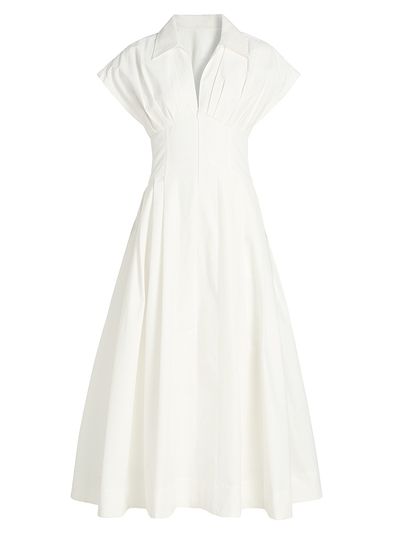 SIMKHAI Women's Farlow Cotton-Blend Midi-Dress