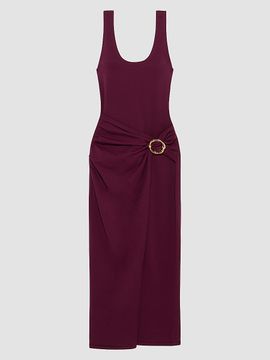 SIMKHAI Women's Genne Draped Midi Dress