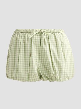 SIMKHAI Women's Gingham Bubble Shorts
