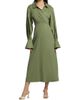 SIMKHAI Women's Giulia Linen-Blend Wrap Maxi Dress - 3