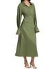 SIMKHAI Women's Giulia Linen-Blend Wrap Maxi Dress - 4