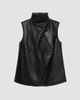 SIMKHAI Women's Halley Cowlneck Leather Top - 1