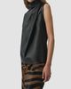 SIMKHAI Women's Halley Cowlneck Leather Top - 3