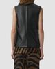 SIMKHAI Women's Halley Cowlneck Leather Top - 4