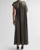 SIMKHAI Women's Jacka Mock Turtleneck Cape Midi Dress - 3