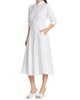 SIMKHAI Women's Jazz Core Cotton Poplin Pintuck Midi-Dress - 3