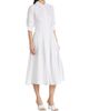 SIMKHAI Women's Jazz Core Cotton Poplin Pintuck Midi-Dress - 4