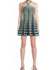 SIMKHAI Women's Jenna Striped Knit Halterneck Minidress - 2
