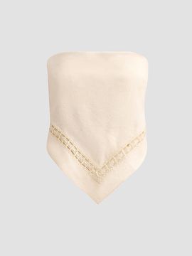 SIMKHAI Women's Lahni Linen Lace Top