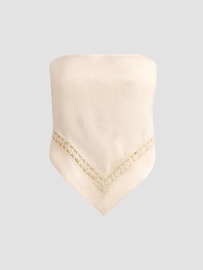 SIMKHAI Women's Lahni Linen Lace Top