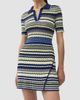 SIMKHAI Women's Lira Chevron Polo Wrap Mini Dress - 4