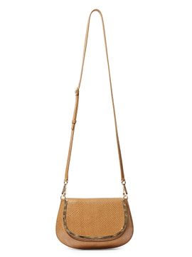 SIMKHAI Women's Logan Debossed Leather Crossbody Bag