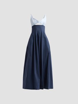 SIMKHAI Women's Maddy Cotton-Blend Cut-Out Midi Dress