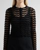 SIMKHAI Women's Maxime Sheer Chevron Cardigan - 5