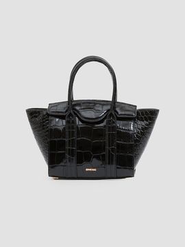 SIMKHAI Women's Nicola Mini Croc-Embossed Leather Tote Bag
