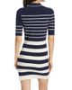 SIMKHAI Women's Noah Asymmetric Stripe Ribbed Wool Minidress - 5