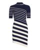 SIMKHAI Women's Noah Asymmetric Stripe Ribbed Wool Minidress - 8