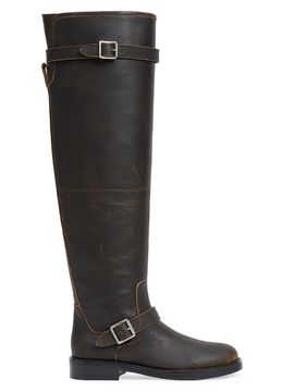 SIMKHAI Women's Noah Leather Over-the-Knee Boots