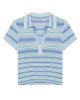SIMKHAI Women's Paxton Striped Knit Polo Shirt - 1