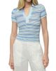 SIMKHAI Women's Paxton Striped Knit Polo Shirt - 3