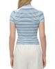 SIMKHAI Women's Paxton Striped Knit Polo Shirt - 5