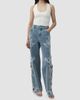 SIMKHAI Women's Porter Embroidered Jeans - 2