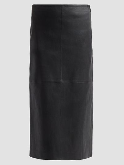 SIMKHAI Women's Raven Leather Pencil Skirt