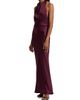 SIMKHAI Women's Reannon Draped Satin Halter Gown - 4