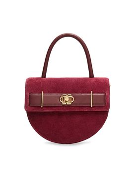 SIMKHAI Women's Roan Half-Moon Suede Top Handle Bag