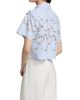 SIMKHAI Women's Ryett Checked Laser-Cut Floral Crop Shirt - 5